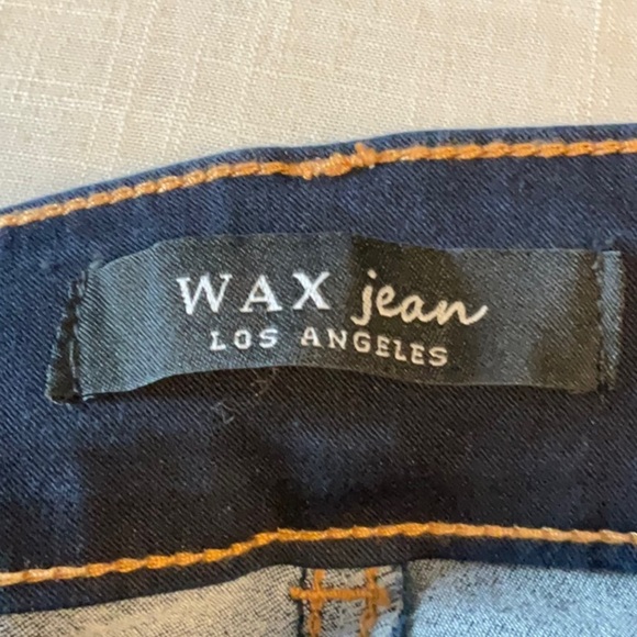 Wax Jean Blue Ankle Cropped Jeans with Rolled Hem - Picture 3 of 6